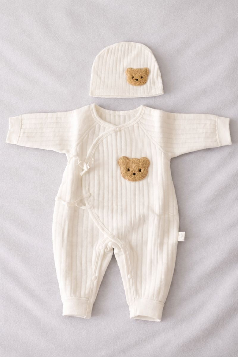 Warm-White Teddy Romper